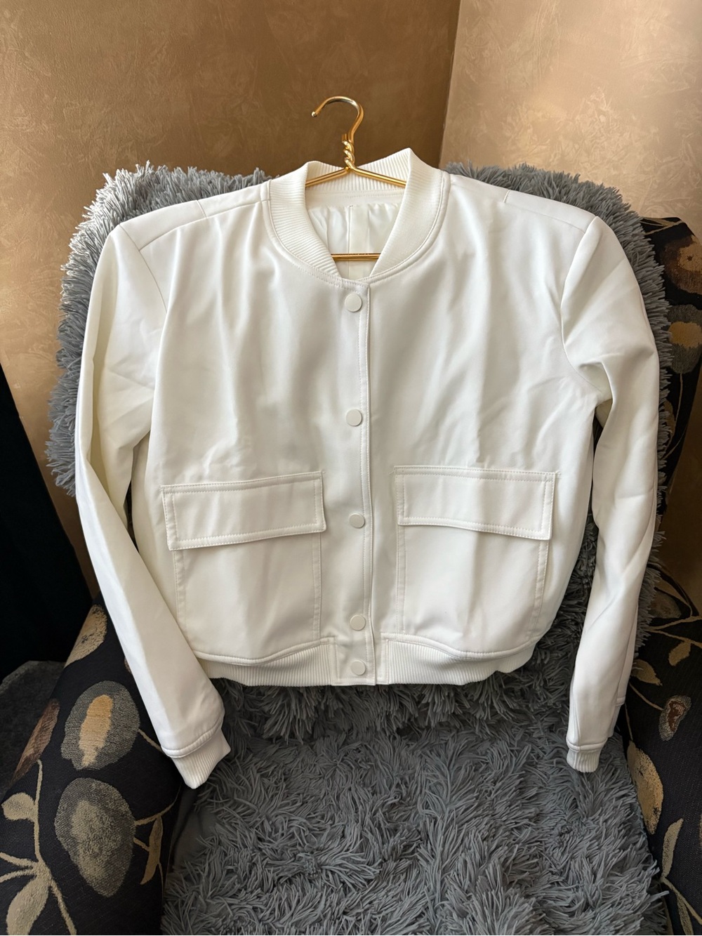 White Women's Bomber Jacket - Classic Casual